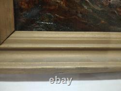 Old Oil on Canvas Barbizon School 19th Century Lucien Felix Henry