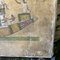 Old Oil on Canvas Depicting an Egyptian Scene