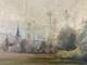 Old Oil On Canvas French School Late 19th Century Village Landscape Of France