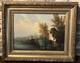 Old Oil On Canvas French School Of The 19th Century Lakeside Landscape Barbizon
