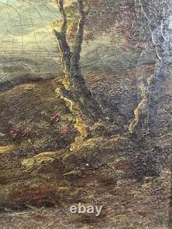 Old Oil on Canvas Presumed Italian School Signed Lower Left