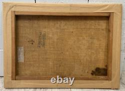 Old Oil on Canvas XIX-XX Village of Autumn Eastern School signed