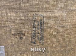 Old Oil on Canvas XIX-XX Village of Autumn Eastern School signed