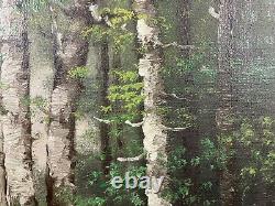 Old Oil on Panel Barbizon School Fontainebleau Forest Signed