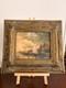 Old Oil On Wood Panel, Marine Boat, Dutch Flemish Port, 19th Century