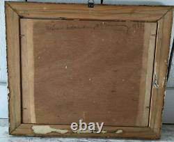 Old Oil / panel signed Mention on the back Breton marine Seascape