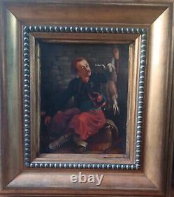 Old Orientalist Painting Oil on Zouave Panel Morocco North Africa