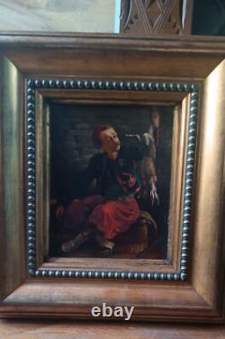 Old Orientalist Painting Oil on Zouave Panel Morocco North Africa