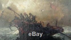 Old Painted Oil Painting On Wood Panel Xixeme Gericault Cartridge