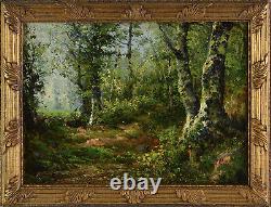 Old Painting, Barbizon School 19th Century. Underbrush