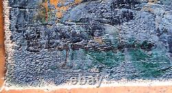 Old Painting Beautiful Oil on Canvas Forest of Fontainebleau by J. BERJONNEAU