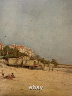 Old Painting Cannes Croisette Théophile Jaouen 1890 Impressionist