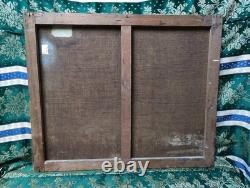 Old Painting Canvas Oil School of Barbizon Mountain Levigne Godchaux 19th Century