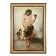 Old Painting G. Muzzioli 1800 Portrait Of Drunken Bacchus Oil On Canvas