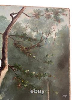 Old Painting HST Hunting Scene Fox Hunting Late 19th Century