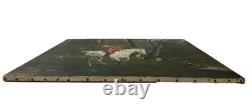 Old Painting HST Hunting Scene Fox Hunting Late 19th Century