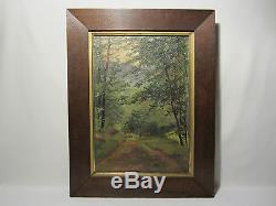 Old Painting Hst Oil On Canvas Theodore Haas Alsatian Painter XIX Eme