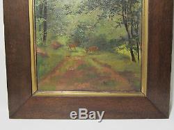 Old Painting Hst Oil On Canvas Theodore Haas Alsatian Painter XIX Eme