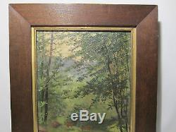 Old Painting Hst Oil On Canvas Theodore Haas Alsatian Painter XIX Eme