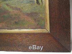 Old Painting Hst Oil On Canvas Theodore Haas Alsatian Painter XIX Eme