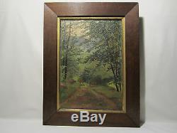 Old Painting Hst Oil On Canvas Theodore Haas Alsatian Painter XIX Eme