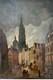 Old Painting. Large Oil On Metal Early 19th Century. Cathedral Of Antwerp