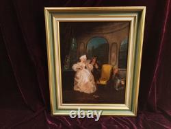 Old Painting Oil French School Genre Scene Rococo Louis XV 19th Century