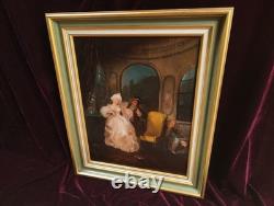 Old Painting Oil French School Genre Scene Rococo Louis XV 19th Century