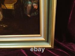 Old Painting Oil French School Genre Scene Rococo Louis XV 19th Century