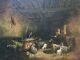 Old Painting, Oil On Canvas, Bergerie, Moutons, Berger, 19th Century