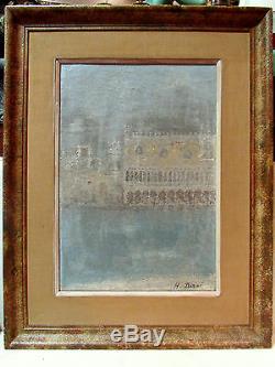 Old Painting Oil On Canvas Circa 1930 Signed Dezired Palace Of The Doges Venice