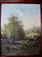 Old Painting Oil On Canvas Landscape Countryside Barn Nineteenth Barbizon