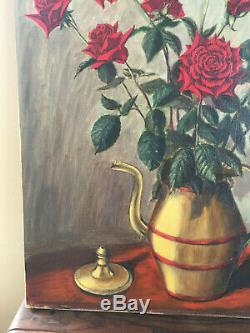Old Painting Oil On Canvas To Define (xxe-s) Still Life