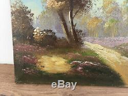 Old Painting Oil On Canvas Yi (xx-ies) Landscape