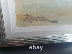 Old Painting Oil On Panel (isorel) Signed R. Warter