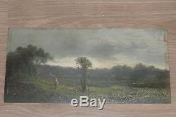 Old Painting, Oil On Wood, Normandy, Barbizon School Late 19 °