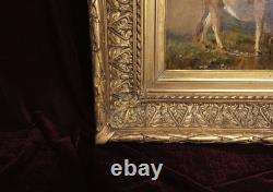 Old Painting Oil Painting French School of Barbizon Cow DLG Rosa Bonheur