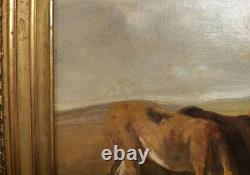 Old Painting Oil Painting French School of Barbizon Cow DLG Rosa Bonheur