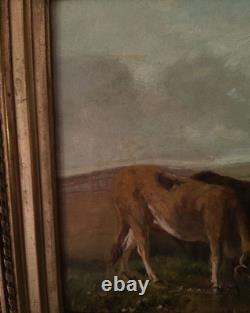 Old Painting Oil Painting French School of Barbizon Cow DLG Rosa Bonheur