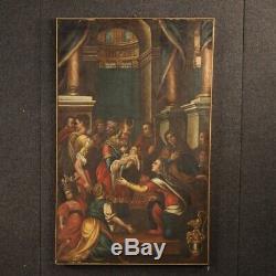 Old Painting Oil Painting On Canvas 1700 Religious Presentation At The Temple