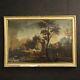 Old Painting Oil Painting On Canvas Frame Landscape Characters Italian 700