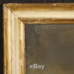 Old Painting Oil Painting On Canvas Frame Landscape Characters Italian 700