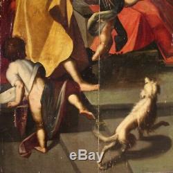 Old Painting Oil Painting On Panel With Religious Frame 600 17th Century