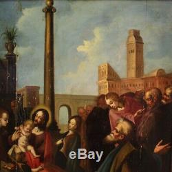 Old Painting Oil Painting On Panel With Religious Frame 600 17th Century