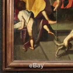 Old Painting Oil Painting On Panel With Religious Frame 600 17th Century