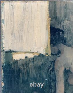 Old Painting Oil Portrait Nude Female Woman Back Alain DEQUET (1920-1980)