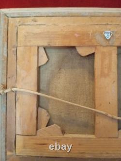 Old Painting Oil on Canvas, 2 Heads of Angels