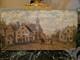 Old Painting, Oil On Canvas, Busy Village Street Signed 19th Century S