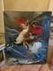 Old Painting, Oil On Canvas Depicting Napoleon Bonaparte On Horseback