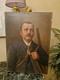 Old Painting Oil On Canvas Depicting A Hunter